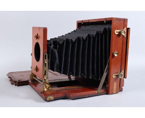 A J. Lancaster The 1889 Instantograph Whole Plate Field Camera, no lens, maker's plate missing, square-cornered model plate  