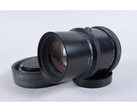 A Mamiya Sekor Z 250mm f/4.5 Lens, serial no 14512, shutter working, barrel G, some light wear, elements G-VG, some dust, wit