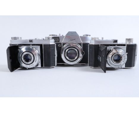 Kodak Retina I and Retina Reflex Cameras, a Retina I Type 010 rangefinder camera, serial no ek 184131, body G, a coated red t