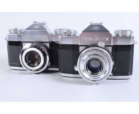 Zeiss Ikon Contaflex III and Alpha SLR Cameras, a Contaflex III camera, serial no M 20454, body G-VG, Synchro-Compur shutter 