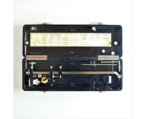 A mid-20th Century Allbrit nickel-plated Amsler's Planimeter,  serial no. 26378, instructions and card box, VG