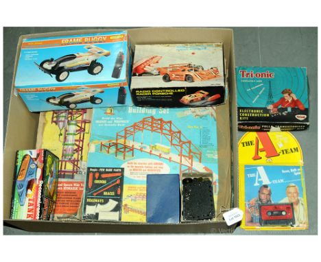 Chad Valley, Triang, RC Cars plus other items. Chad Valley Hydro-Dynamic plus Bridge &amp; Roadways sets (Contents un checked