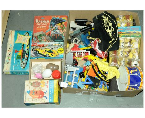 A quantity of children's boxed, bagged and loose play items, sets and similar to include a vintage circa 1960/70's boxed "Mr 