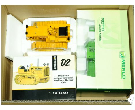 A boxed Construction related pair to include Merlo Roto 40.25 MCSS Rotating Telescopic Handler &amp; Caterpillar D2 Track-Typ