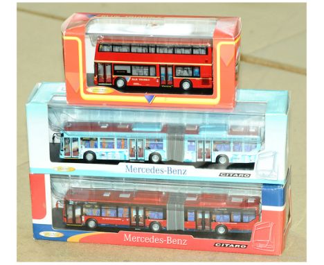 Creative Master Northcord a boxed group to include UKBUS 2011 TransBus President bodied Trident, UKBUS 5102 Mercedes-Benz Cit