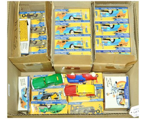 A Dimestone Dreams group to include Service Cycle and Rider, US Army Wrecker plus others similar including trade boxes. (40+)