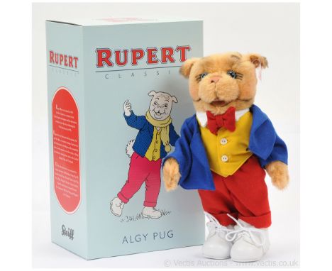 Steiff Rupert the Bear Algy Classic, white tag 653582, limited edition of 1500 exclusive to the UK and Ireland, light brown a