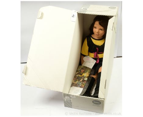 Gotz Jessie artist designed vinyl doll, by Elisabeth Lindner, LE 459/750, 1998, realistic child doll, with swing label certif