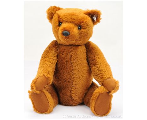 Steiff 55PB 1902 replica teddy bear, white tag 404009, LE 7000, rust mohair, with moulded sealing wax nose, with certificate 