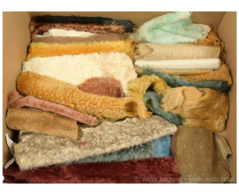 Mohair fabric suitable for Teddy Bear making, various colours such as black, blue, sliver and blonde. Various finishes includ