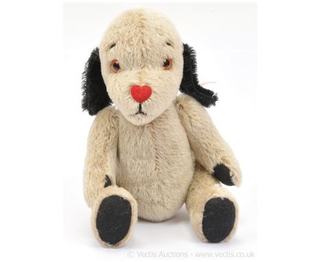 Steiff Sweep (from Harry Corbett's Sooty Show), white tag 664410, LE 2000, grey mohair dog, with swing tag and certificate (n