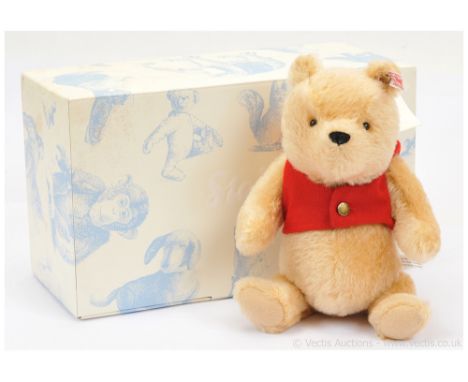 Steiff Winnie the Pooh, white tag 354908, LE 2000, blonde mohair, includes swing label (slight bend), certificate (envelope m