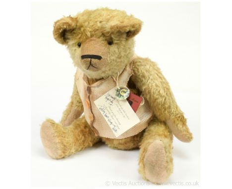 Beardsley Bears Oliver teddy bear, artist designed by Deborah Beardsley Elertson, OOAK, July 2022, exclusively for Teddy Bear