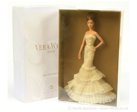 Mattel Barbie Vera Wang Bride The Romanticist, #L9652, plastic has yellowed around neck and upper body, otherwise Excellent t