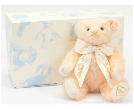 Steiff William &amp; Catherine The Royal Wedding Teddy Bear, white label 663338, LE 1500, 2011, exclusive to Peter Jones Chin