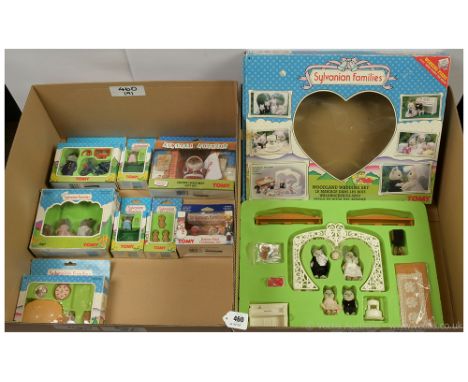 Tomy Sylvanian Families collection of items: (1) Tomy Woodland Wedding Set #3427, incomplete, but does have the majority of c