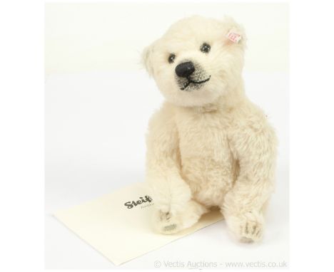 Steiff Flocke white alpaca Polar Bear Masterpiece teddy bear, white tag 036989, LE 3000, 2008, the inspiration for Flocke (me