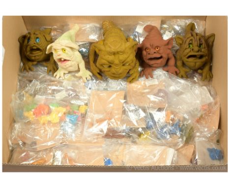 Mattel vintage Boglins, Baby Boglins x four and large quantity of Mini Boglins, includes Dwork (Boglin), Splatt, Squit, Blap,