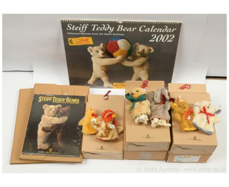 Steiff trio of Club Edition egg cosy sets: (1) Bear and Elephant, club edition 2004, white tag 420436, complete with chest ta