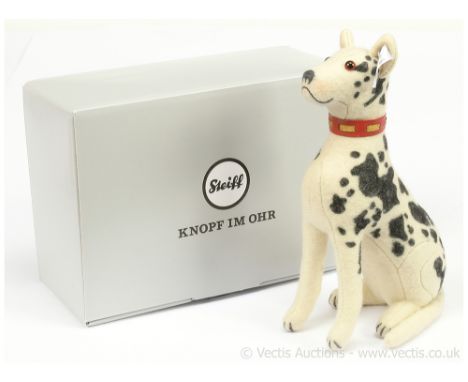 Steiff Lord Great Dane dog replica (originally made between 1932 and 1936), white tag 403071, LE 1000, 2014, white wool felt,
