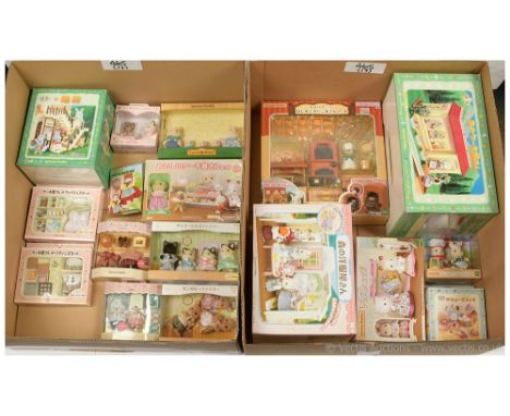 Epoch Sylvanian Families Japanese boxed assorted playsets, etc x seventeen: The First Bakery Set #88, Mint, sealed within Exc