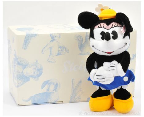 Steiff Minnie Mouse, white tag 354946, LE 2000, 201, includes swing label (bent), certificate, Excellent, within Good Plus to