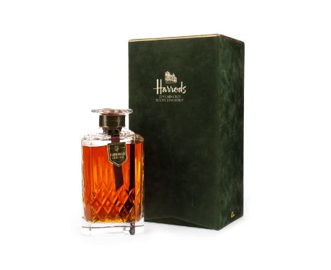 HARRODS 21 YEARS OLD Blended Scotch Whisky 75cl, 43% volume, Edinburgh Crystal decanter in box with stopper.