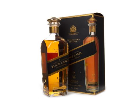 JOHNNIE WALKER BLACK LABEL COLLECTORS EDITION AGED 12 YEARS Blended Scotch Whisky Bottle no. 33426. 70cl, 40% volume, in cart