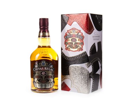 CHIVAS REGAL AGED 12 YEARS Blended Scotch Whisky 700ml, 40% volume, in limited edition Tim Little tin.