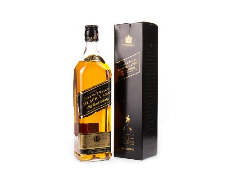 JOHNNIE WALKER BLACK LABEL AGED 12 YEARS Blended Scotch Whisky 70cl, 40% volume, in carton.