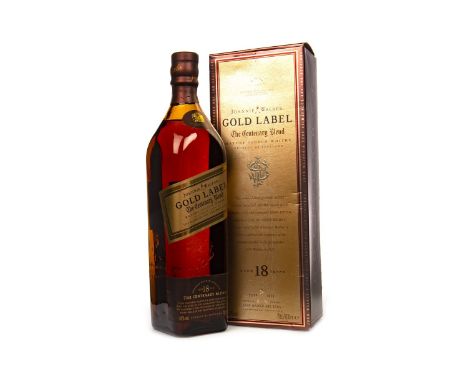 JOHNNIE WALKER GOLD LABEL CENTENARY BLEND AGED 18 YEARS Blended Scotch Whisky 70cl, 40% volume, in carton.
