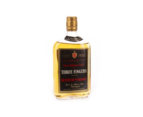 CLANN ALBHAINS CHOICE THREE FINGERS Blended Scotch Whisky Matured in sherry wood. Half bottle size, 70% proof.