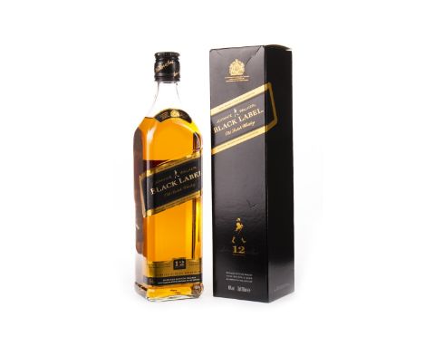 JOHNNIE WALKER BLACK LABEL AGED 12 YEARS Blended Scotch Whisky 70cl, 40% volume, in carton.