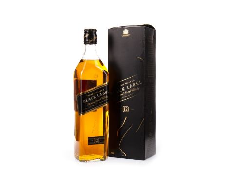 JOHNNIE WALKER BLACK LABEL AGED 12 YEARS Blended Scotch Whisky 70cl, 40% volume, in carton.