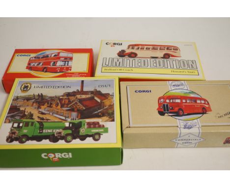Collection of 4 boxed corgi vehicles