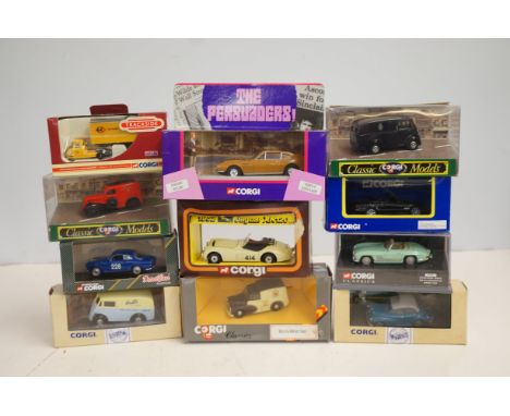 Collection of 11 boxed corgi vehicles 