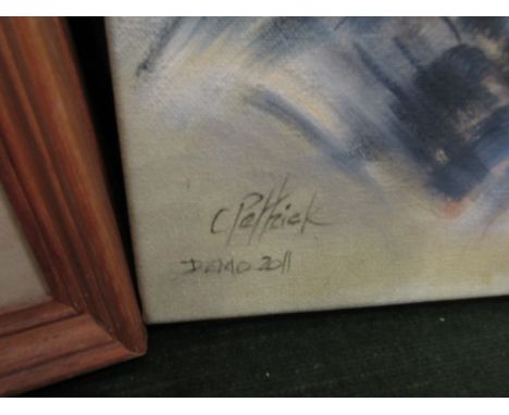 CHRIS PETHICK, signed oil on canvas "Portrait of Seated Gentleman", dated 2011, 46cm x 35cm