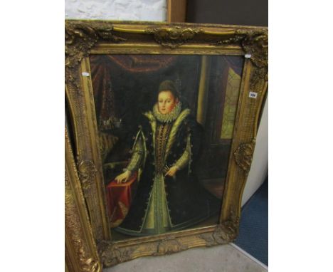 PORTRAIT, copy oil on canvas "Portrait of Mary, Queen of Scots" 89cm x 59
