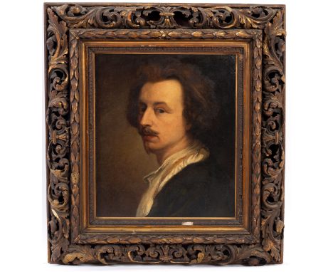 19th Century after Sir Anthony Van Dyck (1599-1641)/Self Portrait/oil on canvas, 44.5cm x 37cm/in a carved and gilded frame/P