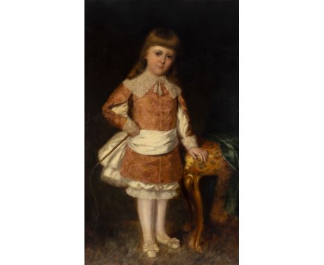 Hermann Schmiechen (German 1855-1925)/Portrait of Marshall Roberts as a Young Man/full length, wearing a Van Dyck costume and