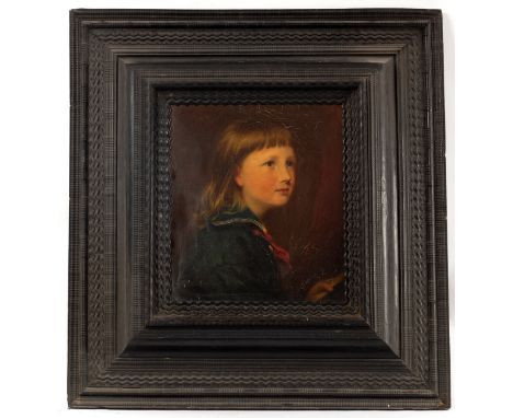 Early 20th Century English School/Portrait of a Young Boy/head and shoulders, wearing a sailor suit/oil on canvas, 42cm x 36c