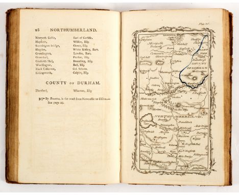 Armstrong (M J) An Actual Survey of the Great Post-Roads between London and Edinburgh, 1776. 8vo., cont. half calf (some wear