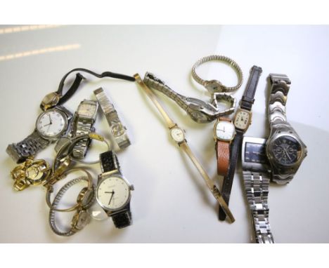 Vintage gents & ladies wristwatches to include Saxon, Timex, Rodania etc
