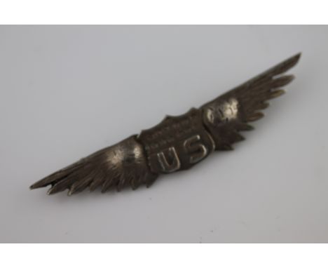 French made 925 Silver United States Airforce sweetheart brooch
