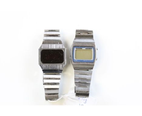 Two Gents Watches - Seiko Chronograph CD and Timex LCD