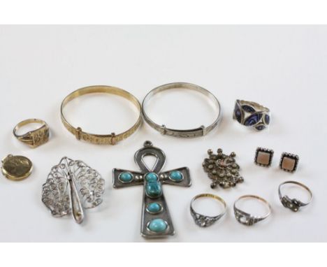 Selection of Silver, Gold & white metal jewellery