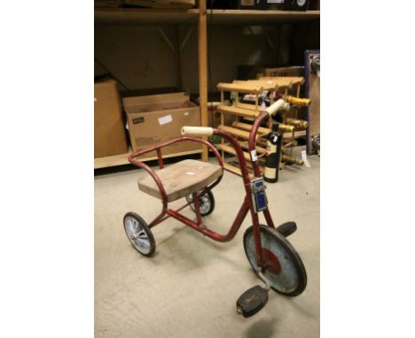 Vintage Avenger Child's Tricycle with Wooden Seat