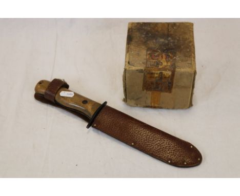British RAF Issue Type D Survival Knife by Wilkinson Sword, Marked with the Broad Arrow &amp; Ref No IB/4594. Also includes t