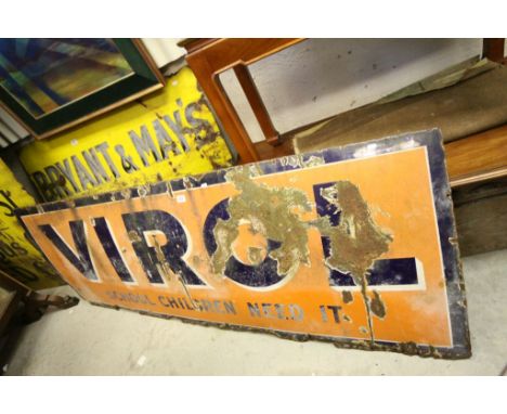 Virol 'Your Children Need It' vintage enamel sign