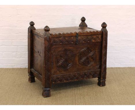 An Early-Mid 20th Century Eastern Hardwood Storage Chest An Early-Mid 20th Century Eastern Hardwood Storage Chest, with carve